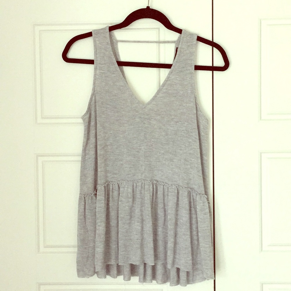 Gray peplum top from Nordstrom - XS